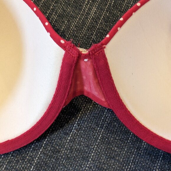 Maidenform Polka Dot Red Bra 38D - Picture 5 of 5